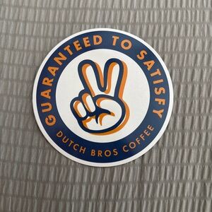 Dutch Bros Orange and Blue Design Stickers